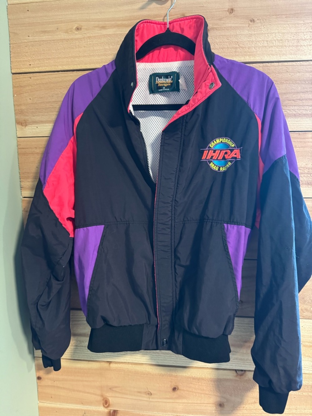 Vintage 90s Colorblock Racing Windbreaker Jacket IHRA Streetwear